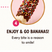 Finished decorated banana